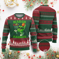 Basketball St Patricks Day Ugly Christmas Sweater Mad Madness Irish Shamrock Playing Basketball Player Team Boys