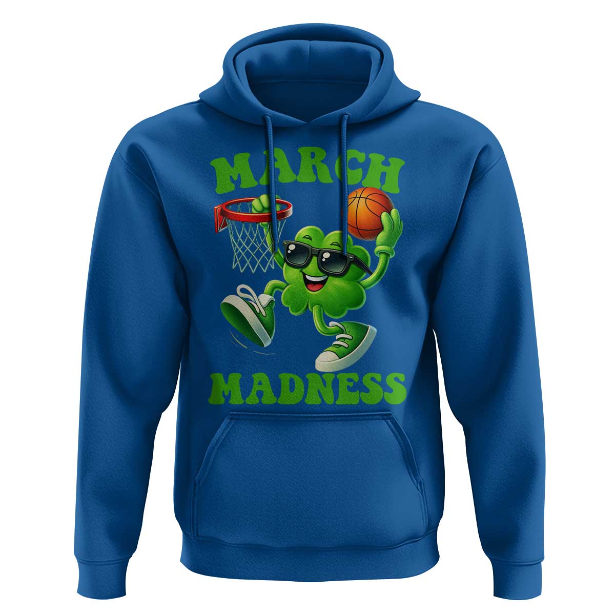 Basketball St Patricks Day Hoodie Mad Madness Irish Shamrock Playing Basketball Player Team Boys