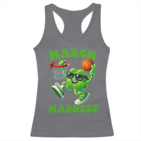 Basketball St Patricks Day Racerback Tank Top Mad Madness Irish Shamrock Playing Basketball Player Team Boys