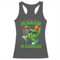 Basketball St Patricks Day Racerback Tank Top Mad Madness Irish Shamrock Playing Basketball Player Team Boys