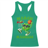 Basketball St Patricks Day Racerback Tank Top Mad Madness Irish Shamrock Playing Basketball Player Team Boys