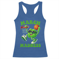 Basketball St Patricks Day Racerback Tank Top Mad Madness Irish Shamrock Playing Basketball Player Team Boys