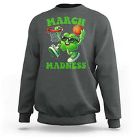 Basketball St Patricks Day Sweatshirt Mad Madness Irish Shamrock Playing Basketball Player Team Boys