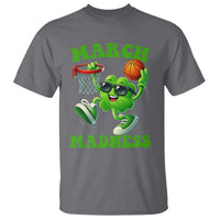 Basketball St Patricks Day T Shirt Mad Madness Irish Shamrock Playing Basketball Player Team Boys