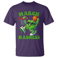 Basketball St Patricks Day T Shirt Mad Madness Irish Shamrock Playing Basketball Player Team Boys