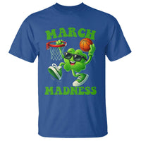 Basketball St Patricks Day T Shirt Mad Madness Irish Shamrock Playing Basketball Player Team Boys