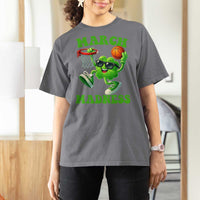 Basketball St Patricks Day T Shirt For Women Mad Madness Irish Shamrock Playing Basketball Player Team Boys