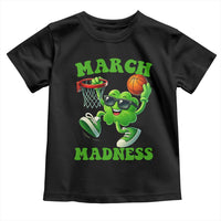 Basketball St Patricks Day Toddler T Shirt Mad Madness Irish Shamrock Playing Basketball Player Team Boys