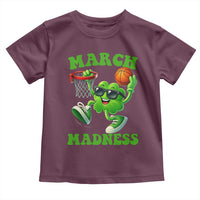 Basketball St Patricks Day Toddler T Shirt Mad Madness Irish Shamrock Playing Basketball Player Team Boys
