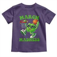 Basketball St Patricks Day Toddler T Shirt Mad Madness Irish Shamrock Playing Basketball Player Team Boys