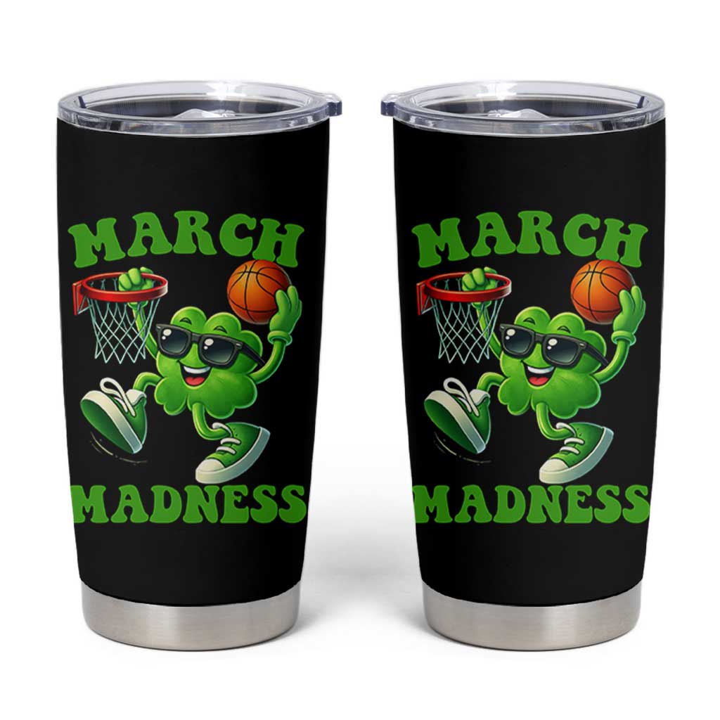 Basketball St Patricks Day Tumbler Cup Mad Madness Irish Shamrock Playing Basketball Player Team Boys