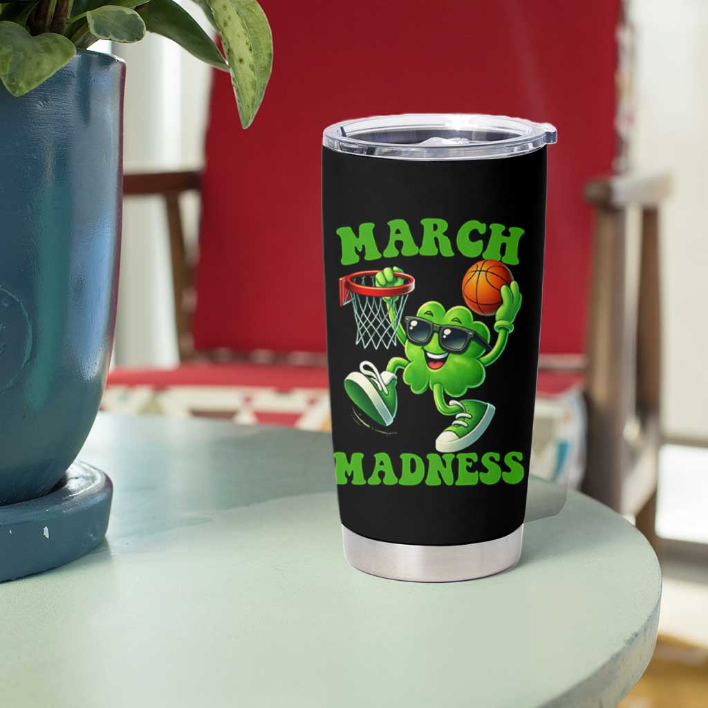 Basketball St Patricks Day Tumbler Cup Mad Madness Irish Shamrock Playing Basketball Player Team Boys