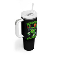 Basketball St Patricks Day Tumbler With Handle Mad Madness Irish Shamrock Playing Basketball Player Team Boys