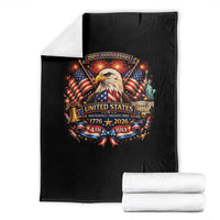 250 Years Of Freedom America Throw Blanket USA Independence 250th Anniversary 1776 2026 Patriotic Eagle Flag