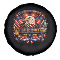 250 Years Of Freedom America Spare Tire Cover USA Independence 250th Anniversary 1776 2026 Patriotic Eagle Flag