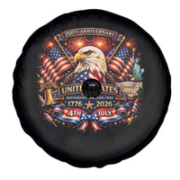 250 Years Of Freedom America Spare Tire Cover USA Independence 250th Anniversary 1776 2026 Patriotic Eagle Flag
