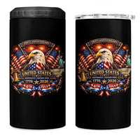 250 Years Of Freedom America 4 in 1 Can Cooler Tumbler USA Independence 250th Anniversary 1776 2026 Patriotic Eagle Flag