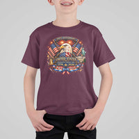250 Years Of Freedom America T Shirt For Kid USA Independence 250th Anniversary 1776 2026 Patriotic Eagle Flag