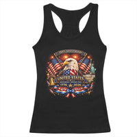 250 Years Of Freedom America Racerback Tank Top USA Independence 250th Anniversary 1776 2026 Patriotic Eagle Flag
