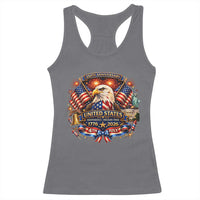 250 Years Of Freedom America Racerback Tank Top USA Independence 250th Anniversary 1776 2026 Patriotic Eagle Flag