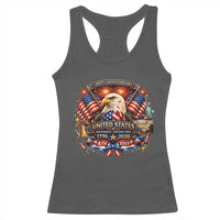 250 Years Of Freedom America Racerback Tank Top USA Independence 250th Anniversary 1776 2026 Patriotic Eagle Flag