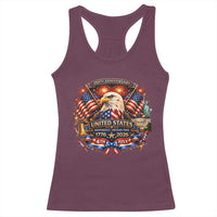 250 Years Of Freedom America Racerback Tank Top USA Independence 250th Anniversary 1776 2026 Patriotic Eagle Flag