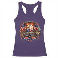 250 Years Of Freedom America Racerback Tank Top USA Independence 250th Anniversary 1776 2026 Patriotic Eagle Flag