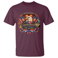 250 Years Of Freedom America T Shirt USA Independence 250th Anniversary 1776 2026 Patriotic Eagle Flag