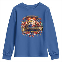 250 Years Of Freedom America Youth Sweatshirt USA Independence 250th Anniversary 1776 2026 Patriotic Eagle Flag