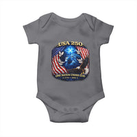US 250th Anniversary Baby Onesie 250 Years One Nation Under God Christian Patriotic Cross USA Flag