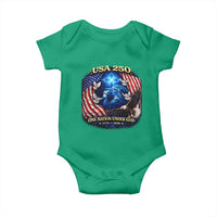 US 250th Anniversary Baby Onesie 250 Years One Nation Under God Christian Patriotic Cross USA Flag