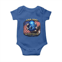 US 250th Anniversary Baby Onesie 250 Years One Nation Under God Christian Patriotic Cross USA Flag