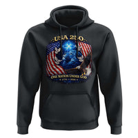 US 250th Anniversary Hoodie 250 Years One Nation Under God Christian Patriotic Cross USA Flag