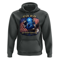 US 250th Anniversary Hoodie 250 Years One Nation Under God Christian Patriotic Cross USA Flag