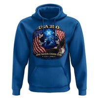 US 250th Anniversary Hoodie 250 Years One Nation Under God Christian Patriotic Cross USA Flag