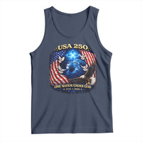 US 250th Anniversary Tank Top 250 Years One Nation Under God Christian Patriotic Cross USA Flag