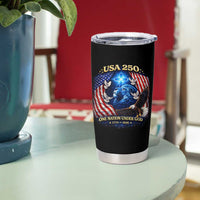 US 250th Anniversary Tumbler Cup 250 Years One Nation Under God Christian Patriotic Cross USA Flag