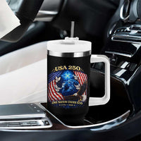 US 250th Anniversary Tumbler With Handle 250 Years One Nation Under God Christian Patriotic Cross USA Flag