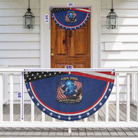US 250th Anniversary Patriotic Fan Flag 250 Years One Nation Under God Christian Cross USA Flag