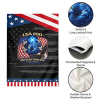 US 250th Anniversary Garden Flag 250 Years One Nation Under God Christian Patriotic Cross USA Flag