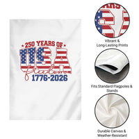 USA 250 Years Of Freedom Garden Flag USA Independence 250th Anniversary 1776 2026 Patriotic Flag
