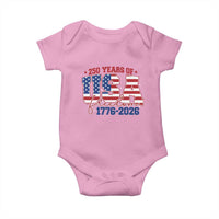 USA 250 Years Of Freedom Baby Onesie USA Independence 250th Anniversary 1776 2026 Patriotic Flag