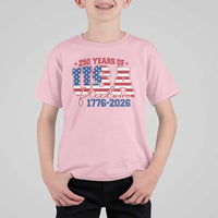USA 250 Years Of Freedom T Shirt For Kid USA Independence 250th Anniversary 1776 2026 Patriotic Flag