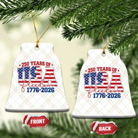 USA 250 Years Of Freedom Ceramic Ornament USA Independence 250th Anniversary 1776 2026 Patriotic Flag