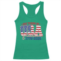 USA 250 Years Of Freedom Racerback Tank Top USA Independence 250th Anniversary 1776 2026 Patriotic Flag