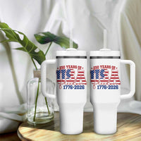 USA 250 Years Of Freedom Tumbler With Handle USA Independence 250th Anniversary 1776 2026 Patriotic Flag
