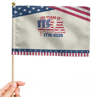 USA 250 Years Of Freedom Patriotic Handheld Flag USA Independence 250th Anniversary 1776 2026 Flag