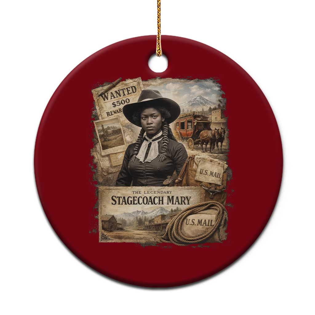 Black History Black Cowgirl Ceramic Ornament Western Rodeo African American Melanin Texas Women
