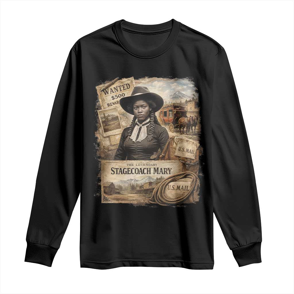 Black History Black Cowgirl Long Sleeve Shirt Western Rodeo African American Melanin Texas Women
