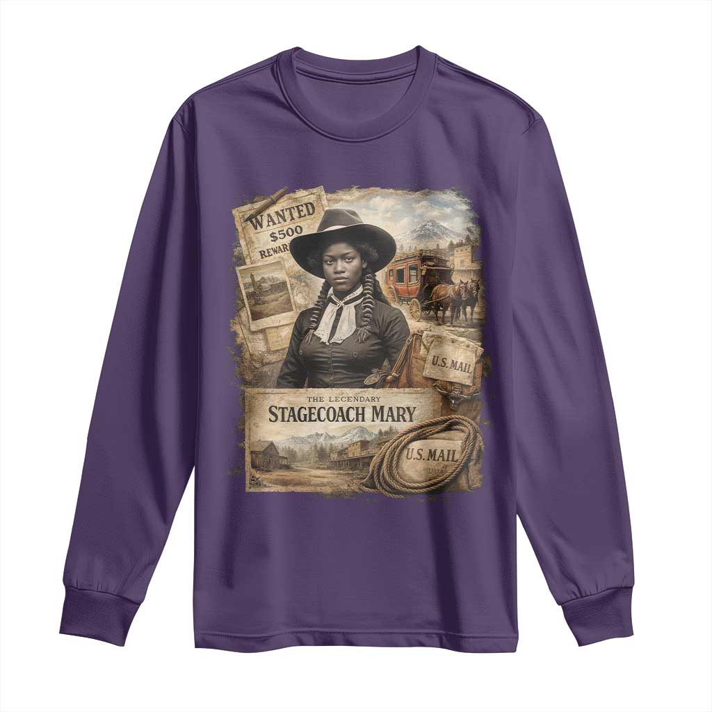 Black History Black Cowgirl Long Sleeve Shirt Western Rodeo African American Melanin Texas Women